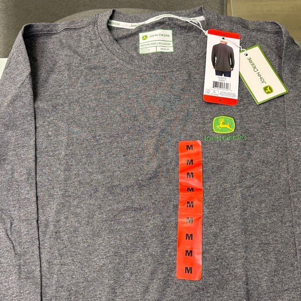 John Deere Gray Long Sleeve Tee